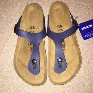 Birkenstock Gizeh sandals NWT navy blue size 40